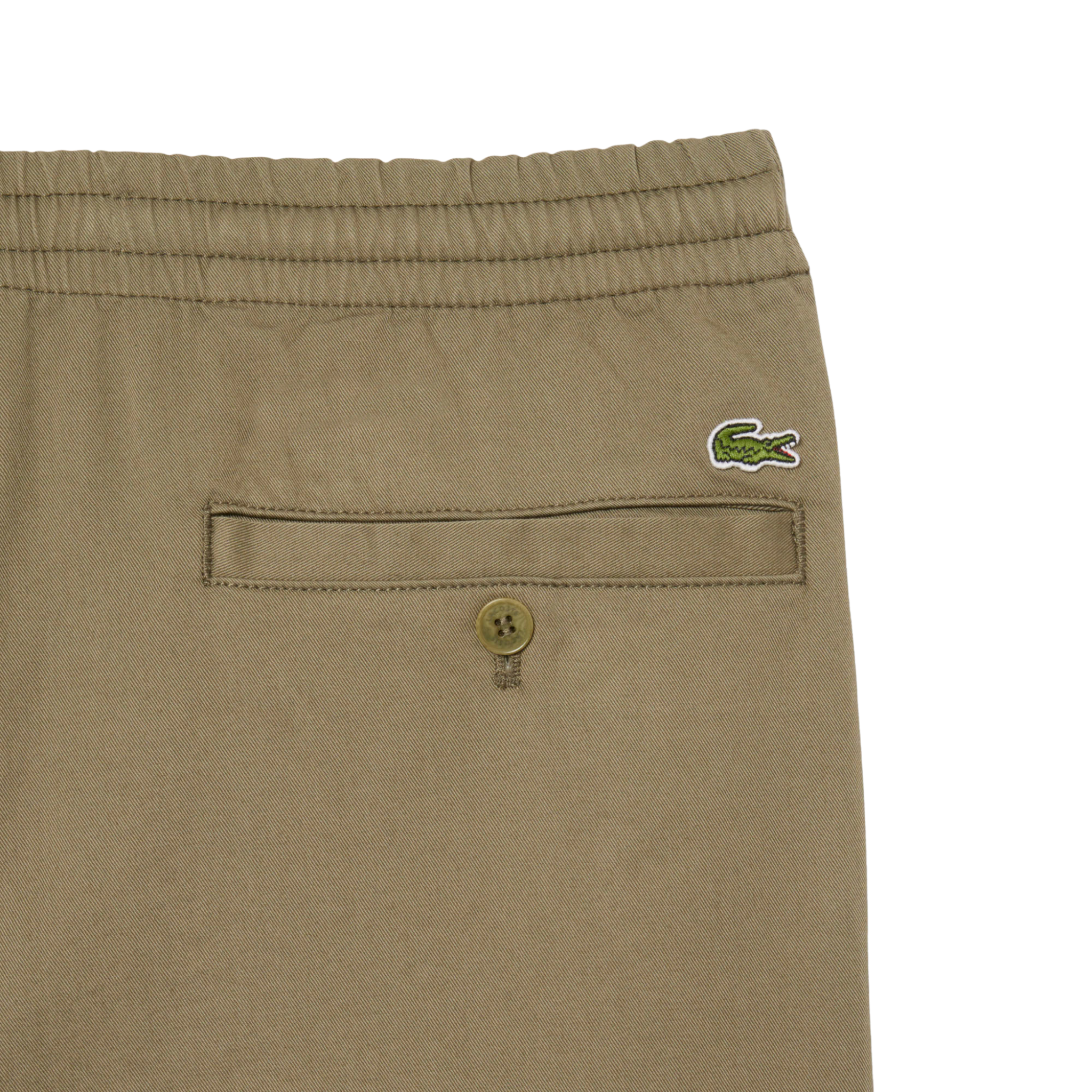 Mens Lacoste Khaki Casual Pull-On Trousers