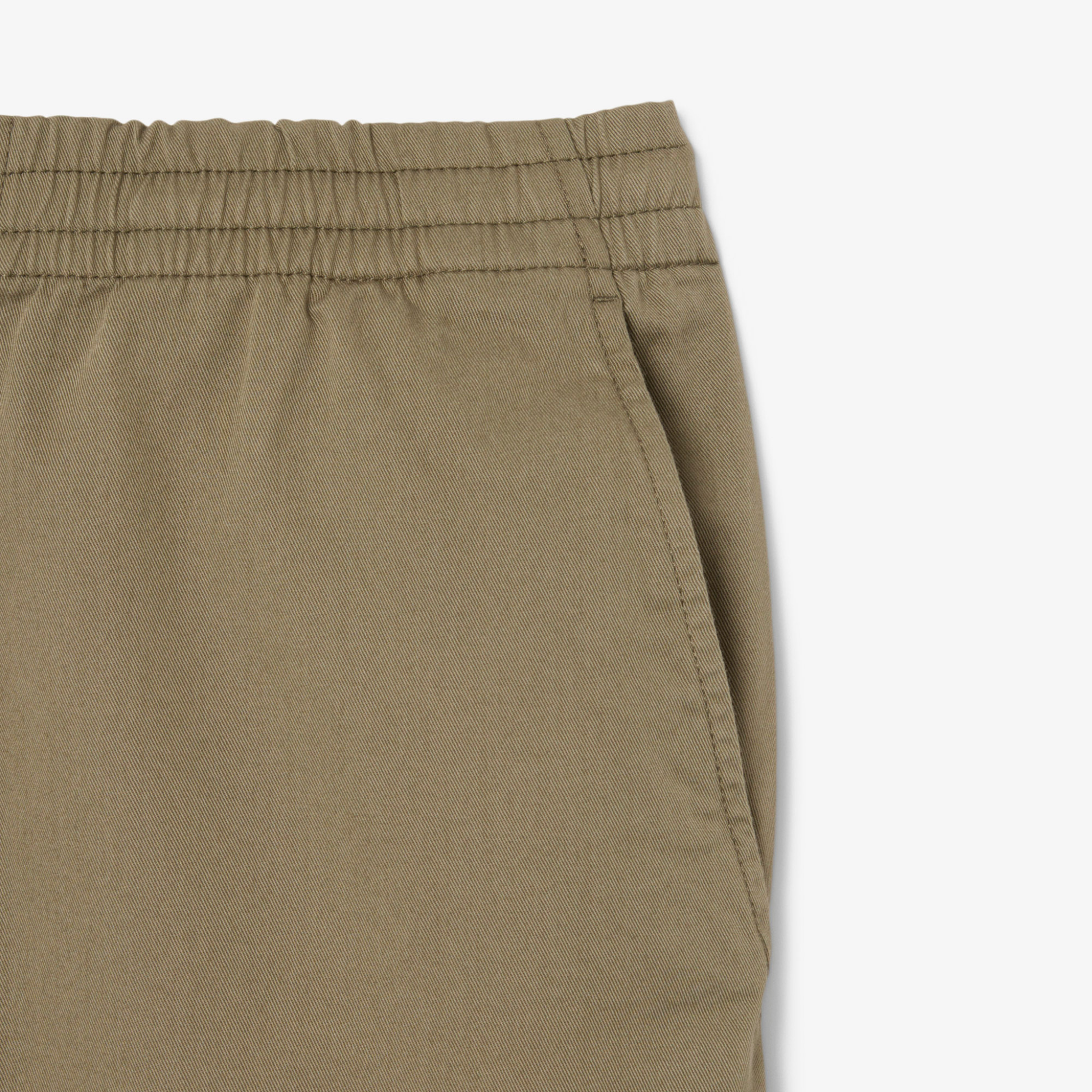 Mens Lacoste Khaki Casual Pull-On Trousers