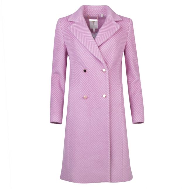 Womens Light Pink Saffra Wool Coat