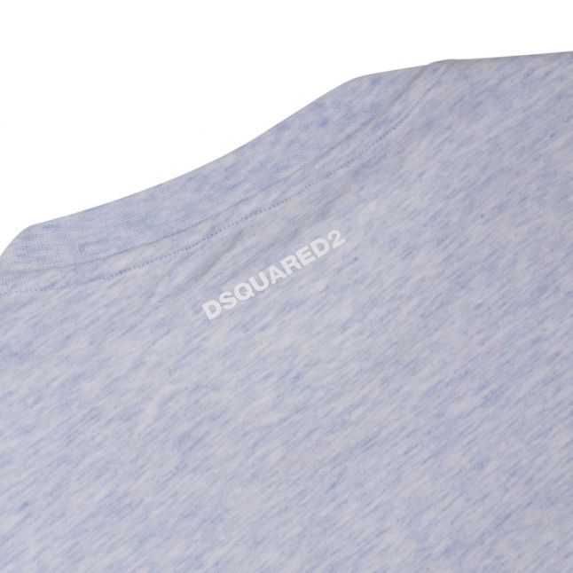 Mens Pale Blue Back Neck Logo S/s T Shirt