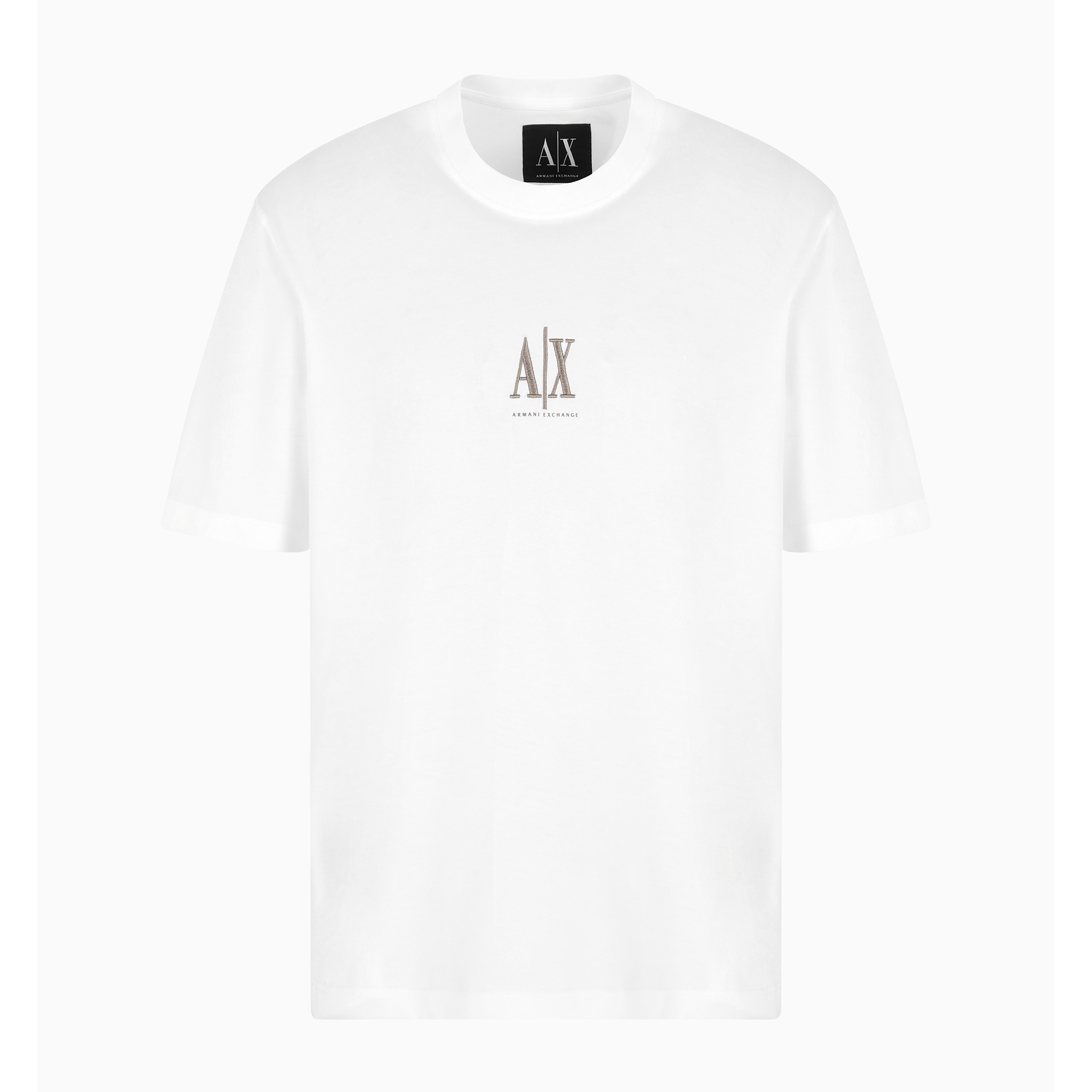 Mens Armani Exchange Off White Centre Icon S/s T Shirt