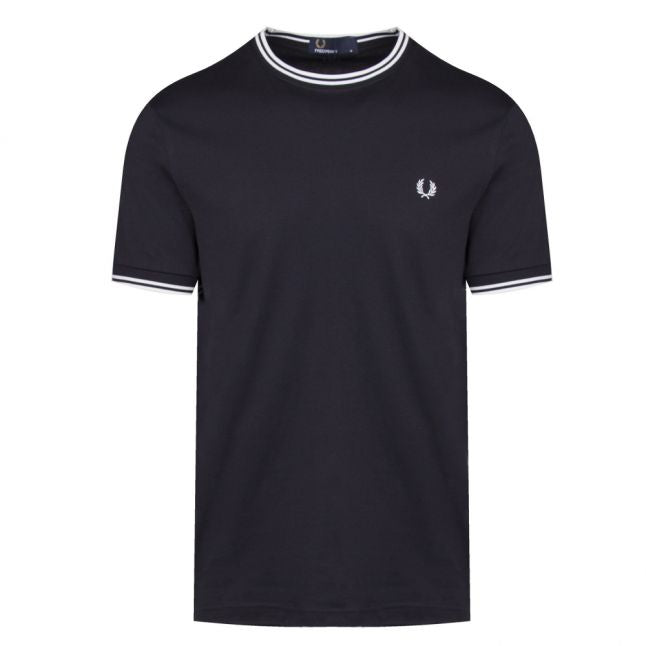 Mens Navy Twin Tipped S/s T Shirt