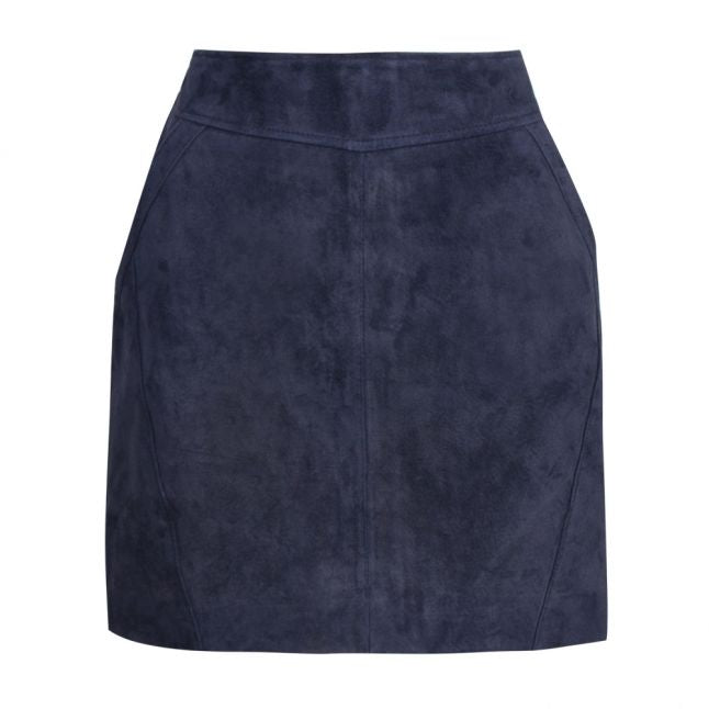 Womens Navy Visusa Suede Skirt