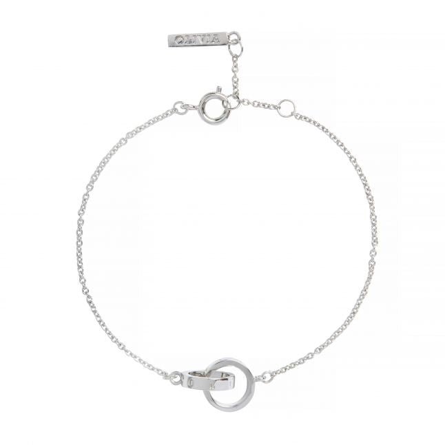 Womens Silver Classic Interlink Bracelet