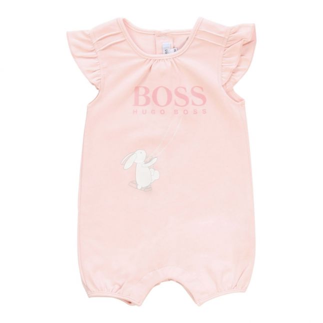 Baby Pink Bunny Rabbit Logo Romper