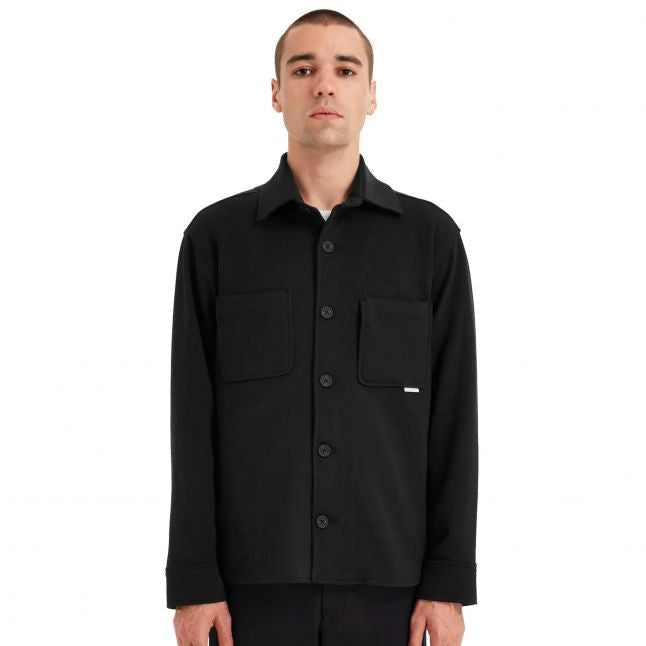 Mens Black Northrepps Twill Overshirt