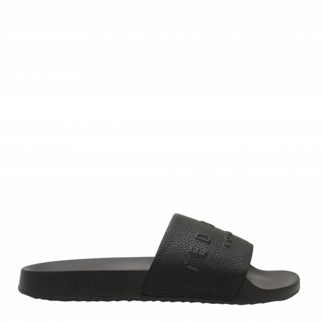 Mens Black Rastal Branded Slides