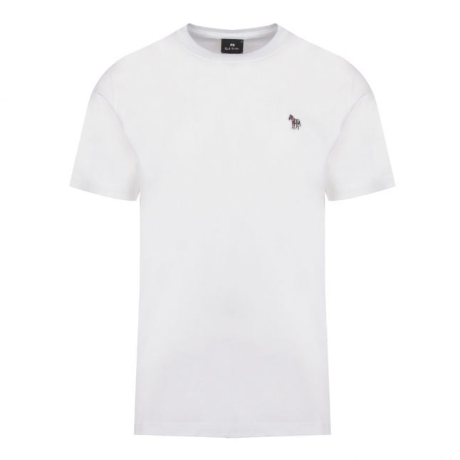 Mens White Classic Zebra Regular Fit S/s T Shirt