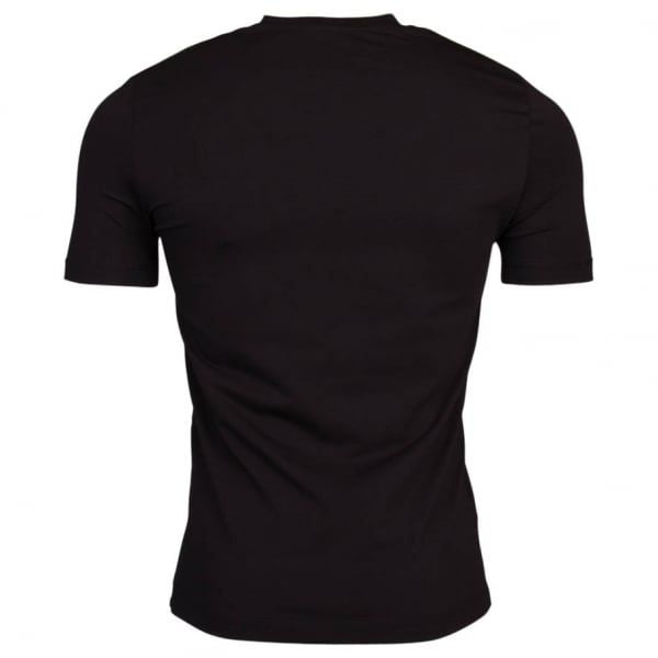 Mens Black Logo Letters Slim Fit S/s T Shirt