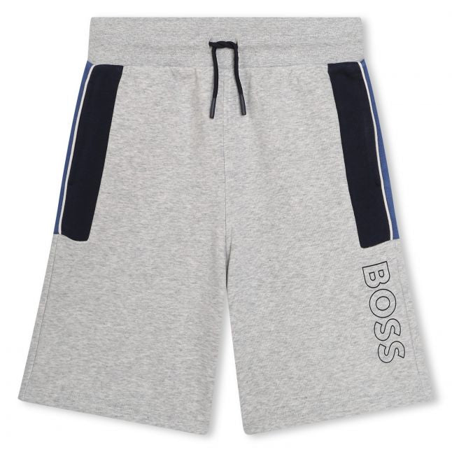 Boys Grey Panel Sweat Shorts