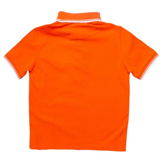 Boys Orange Tipped S/s Polo Shirt