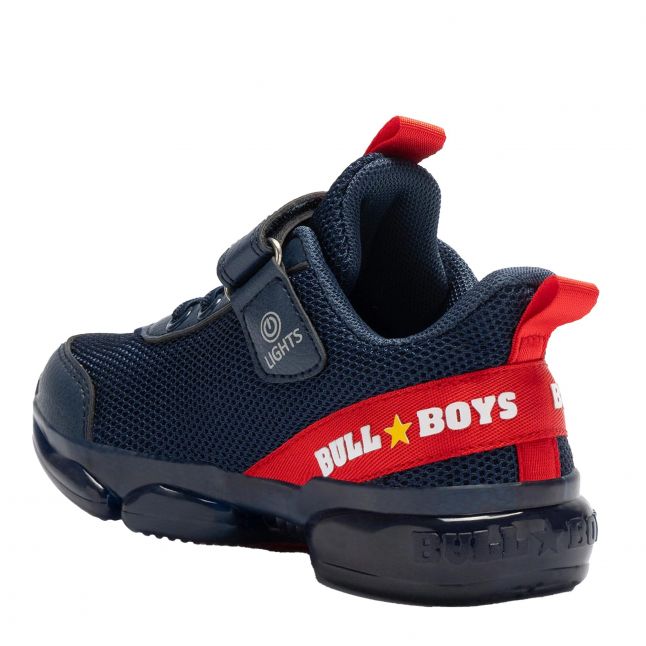 Boys Navy/Red T-Rex Lights Trainers