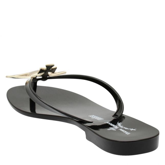 Vivienne Westwood Black Orb Harmonic Orb Flip Flops