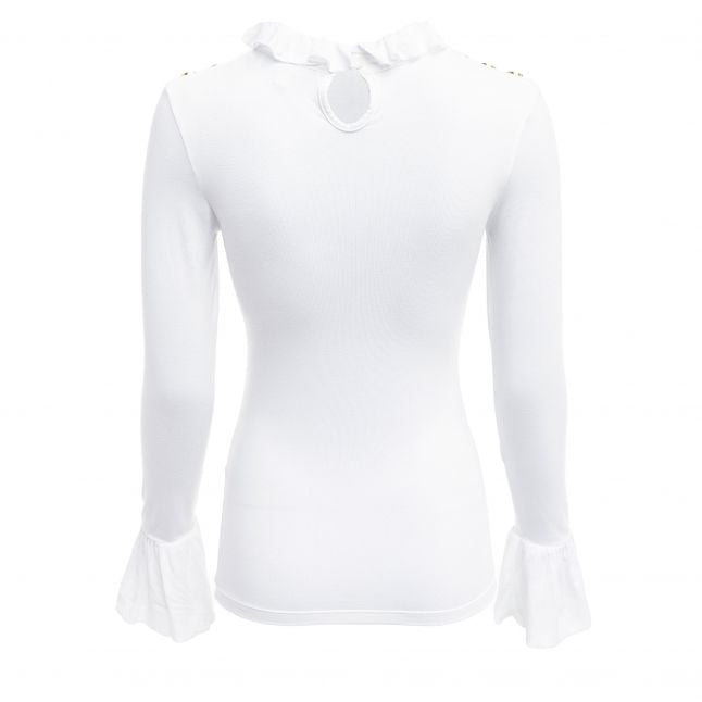 Womens	White Lilibet Jersey L/s T Shirt