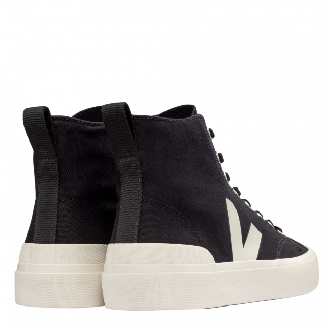 Womens VEJA Black/Pierre Wata II Canvas Trainers