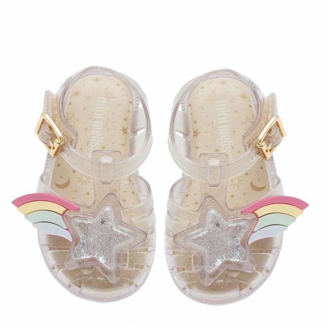 Girls Clear Glitter Mini Rainbow Sprite Sandals (4-9)