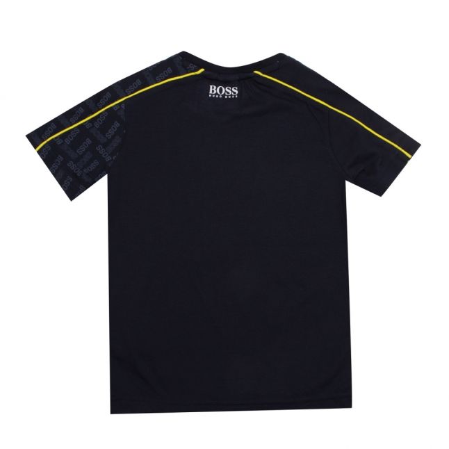 Boys Navy Tonal Logo Detail S/s T Shirt