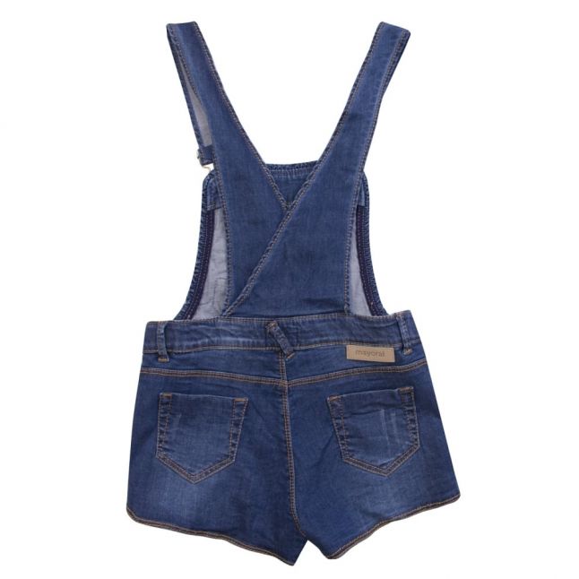 Girls Blue Denim Dungarees