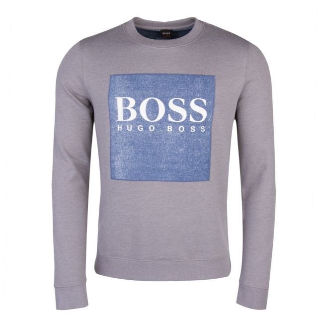 Casual Mens Light Grey Wedford Logo Crew Sweat Top