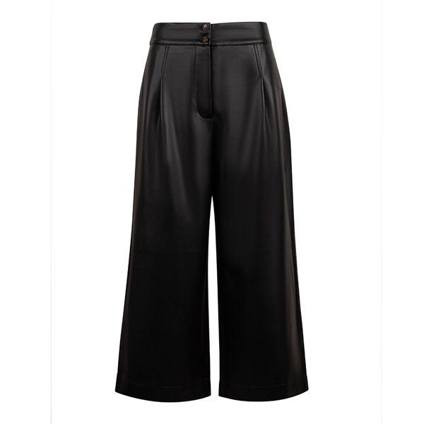 Womens Blackout Crolenda PU Cropped Trousers