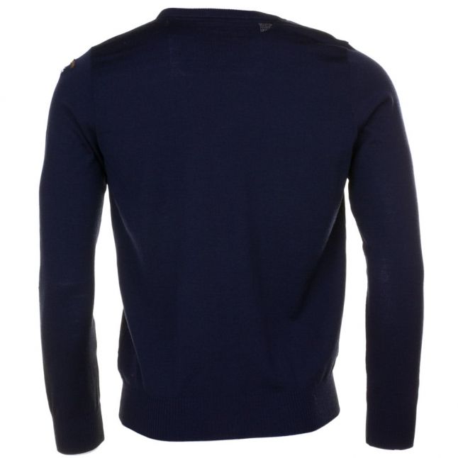 Paul & Shark Mens Navy Shark Fit Jumper