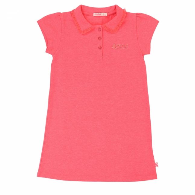 Girls Fuschia Pique Polo Dress