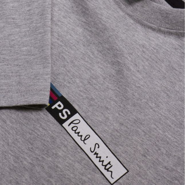 Mens Grey Cycle Stripe S/s T Shirt