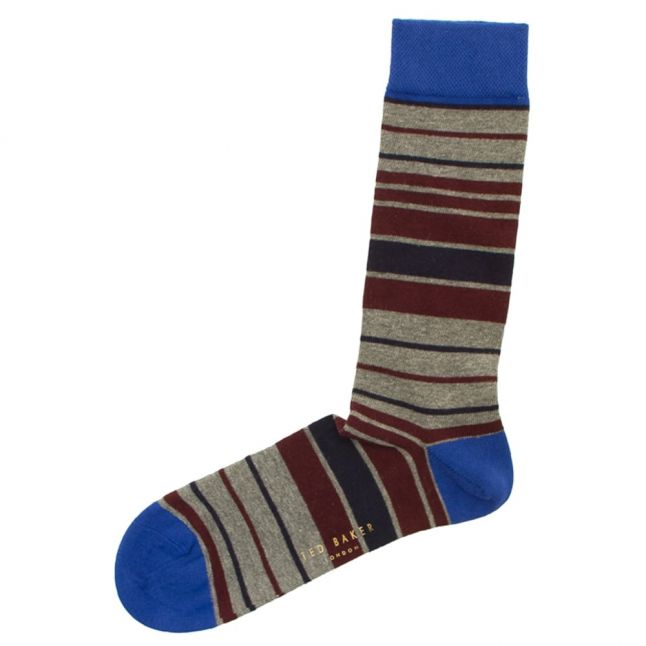 Mens Grey Marl Norcel Stripe Socks