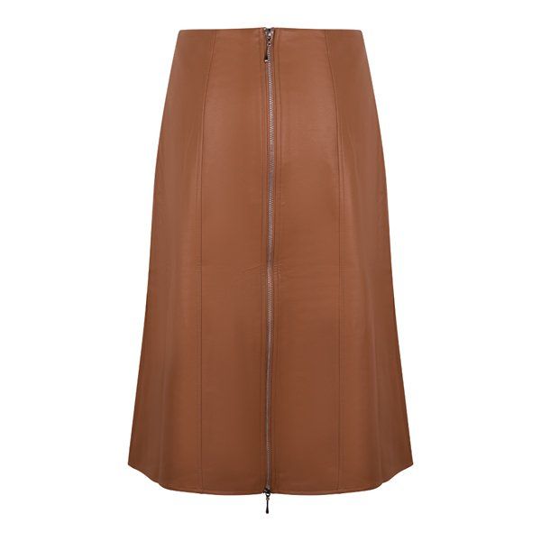 Womens Tobacco Brown Claudia PU Skirt