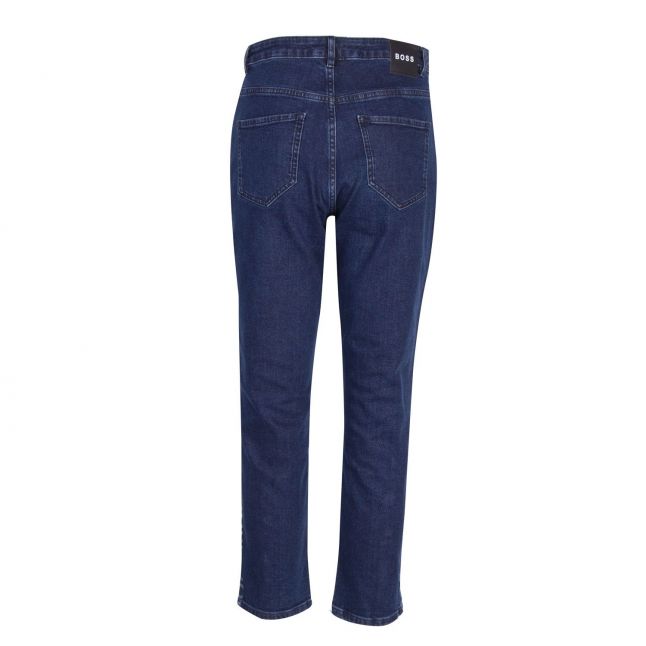 Womens Dark Blue Logo Regular 1 Jeans