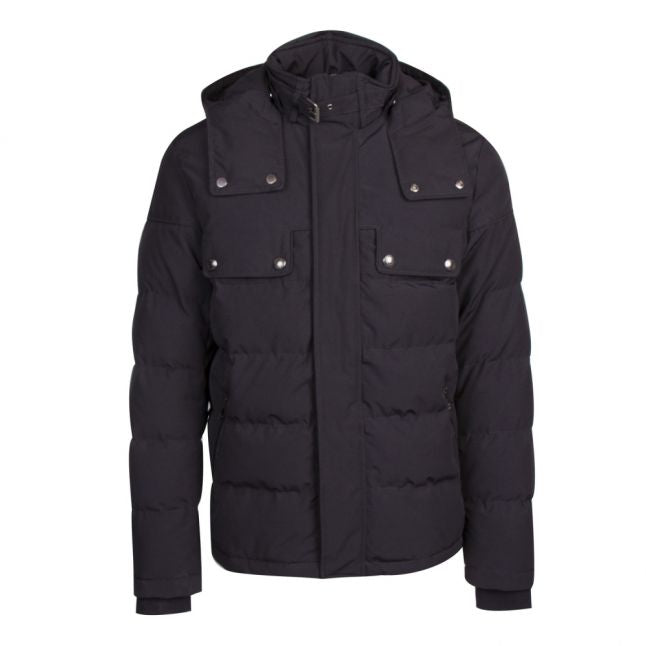 Mens Dark Navy Ridge Padded Hooded Jacket