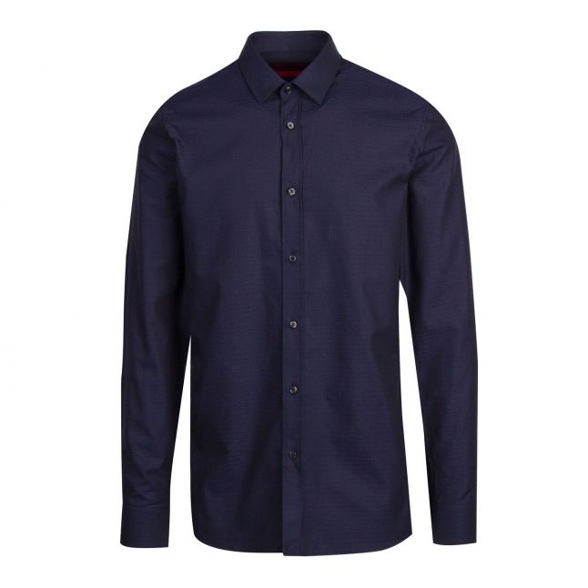 Mens Navy Elisha02 Logo Extra-Slim Fit L/s Shirt