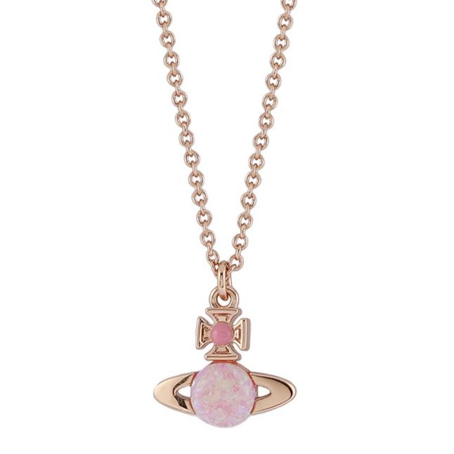 Womens Pink Gold/Pink Isabelitta Bas Relief Pendant Necklace