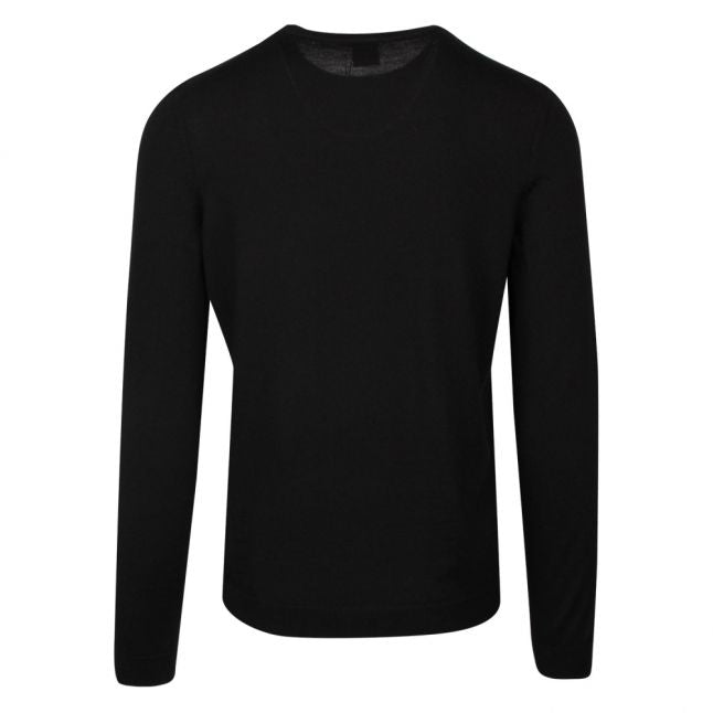 Athleisure Mens Black Raio_1 Wool Crew Neck Knitted Top