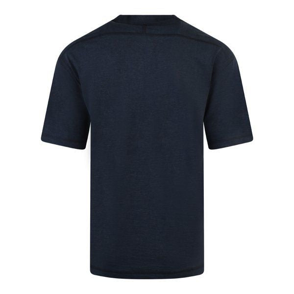 Mens Dark Blue Teglitchstitch Oversized S/s T Shirt