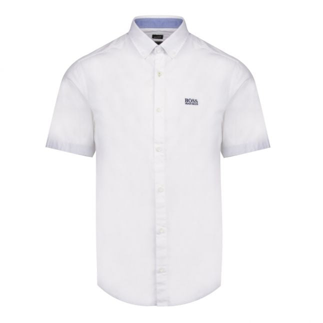 Athleisure Mens White Biadia_R Poplin Regular Fit S/s Shirt