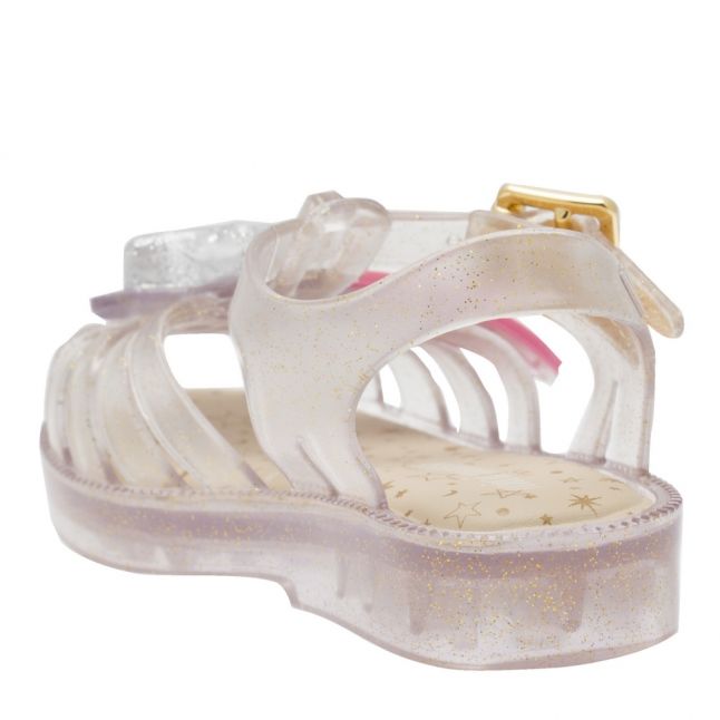 Girls Clear Glitter Mini Rainbow Sprite Sandals (4-9)