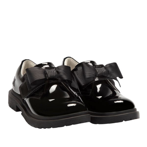 Girls Black Patent Faye School Shoes