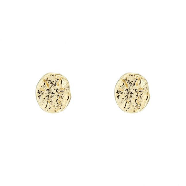 Womens Gold Marly Moonrock Stud Earrings