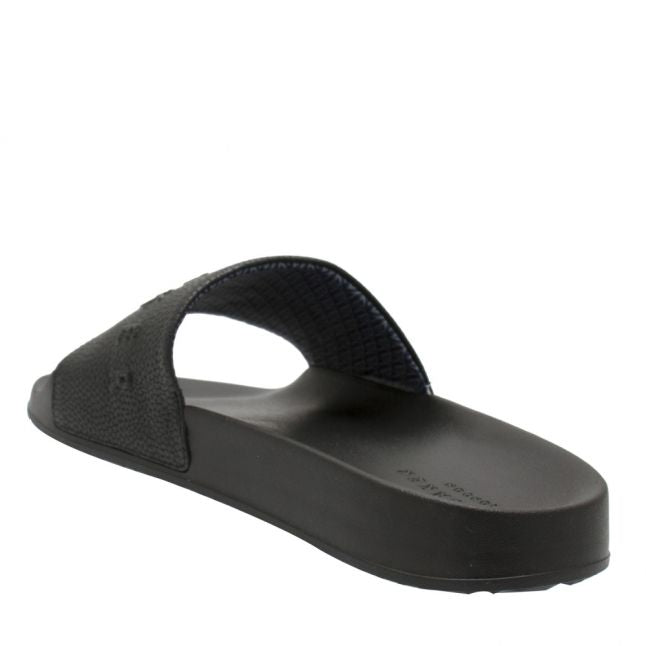 Mens Black Rastal Branded Slides