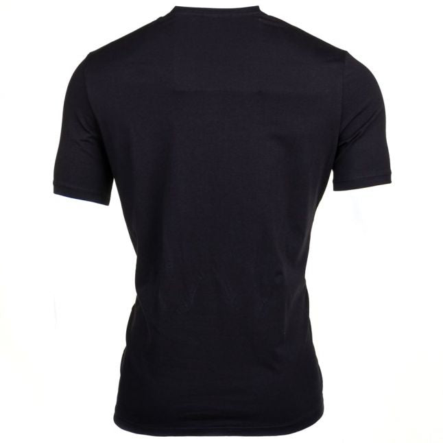 Mens Black Embroidered Logo Lounge S/s Tee Shirt