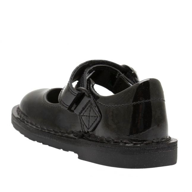 Infant Black Patent Adlar Heart Mary Jane Shoes (5-12)