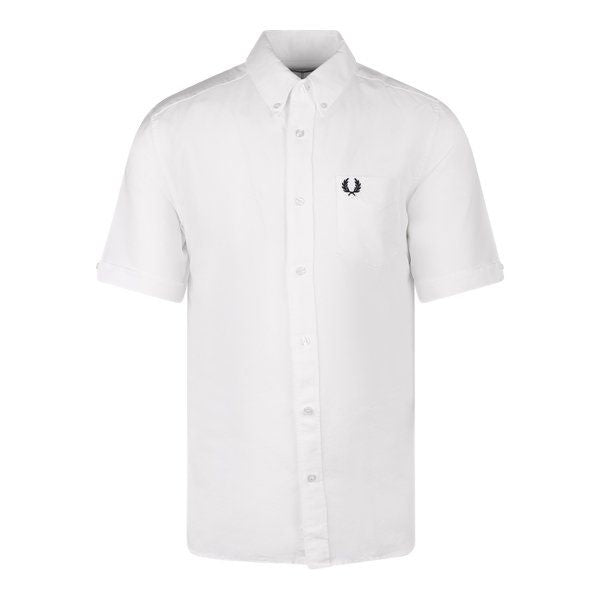 Mens White Oxford S/s Shirt