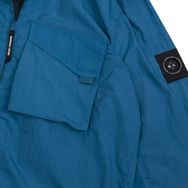 Mens Aqua Garment Dyed Overshirt