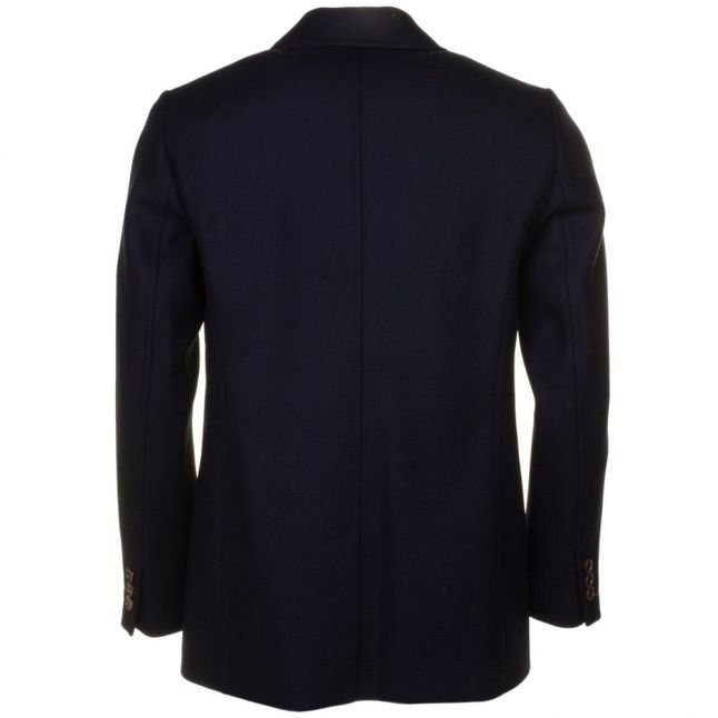 Mens Navy Biza Twill Wool Peacoat