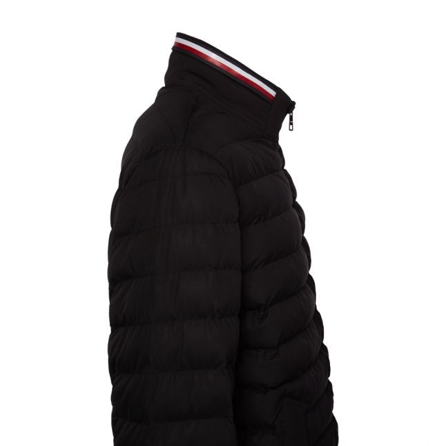 Mens Jet Black Stretch Quilted Jacket