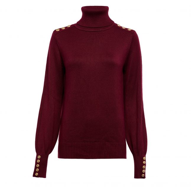 Womens Wine Chamonix Roll Neck Knit