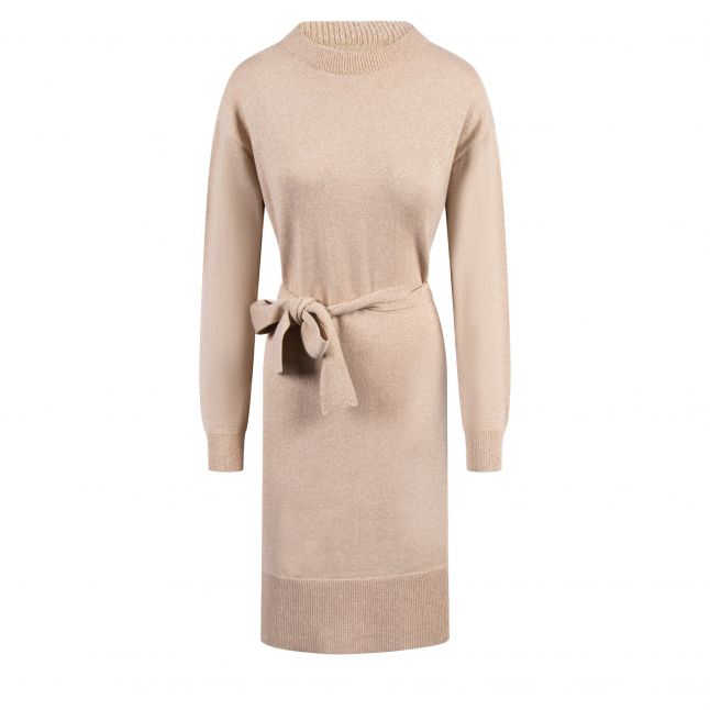 Womens Gold Knitted Dress