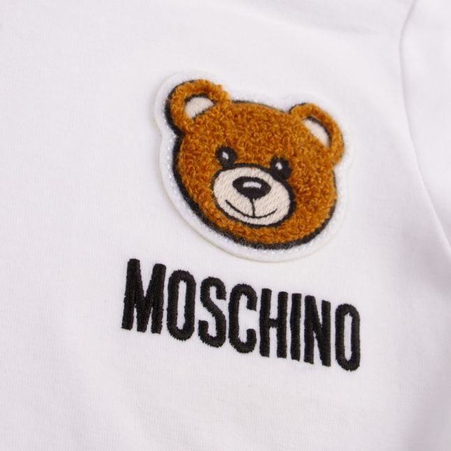 Boys White Soft Toy Logo S/s T Shirt