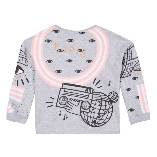 Girls Light Grey Cosmic Eda Sweat Top